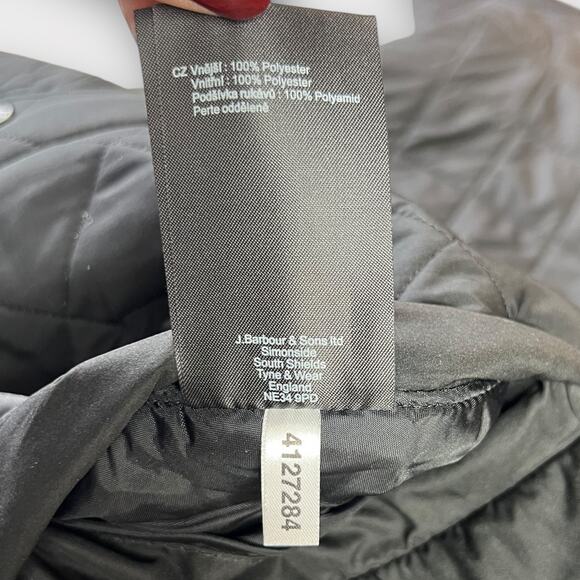 Barbour Powell Quilted Jacket Men's XL Black - Picture 9 of 10